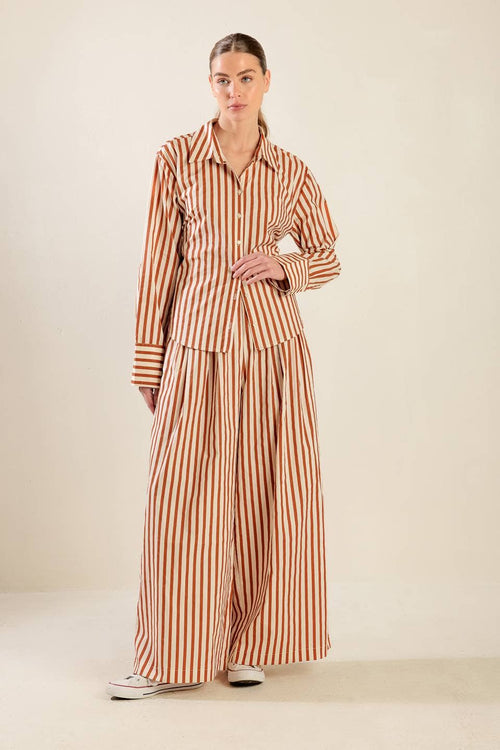 Aria Top Taupe Rust