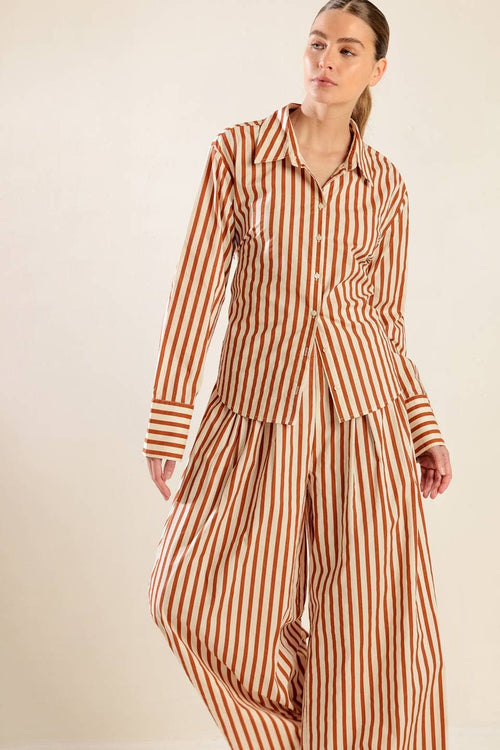 Aria Top Taupe Rust