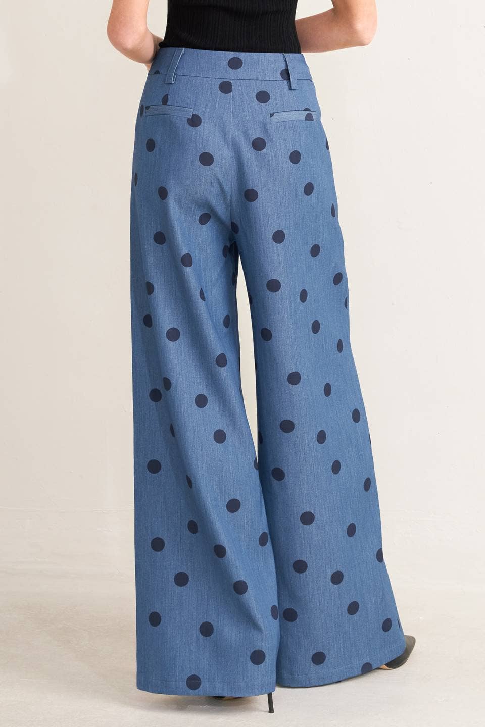 Polka Dot Denim Pant