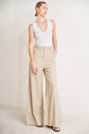 Striped Pant Taupe