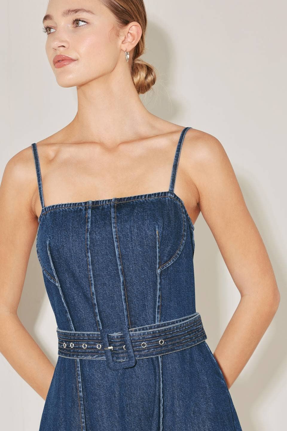 Denim Midi Dress Indigo