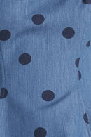 Polka Dot Denim Top