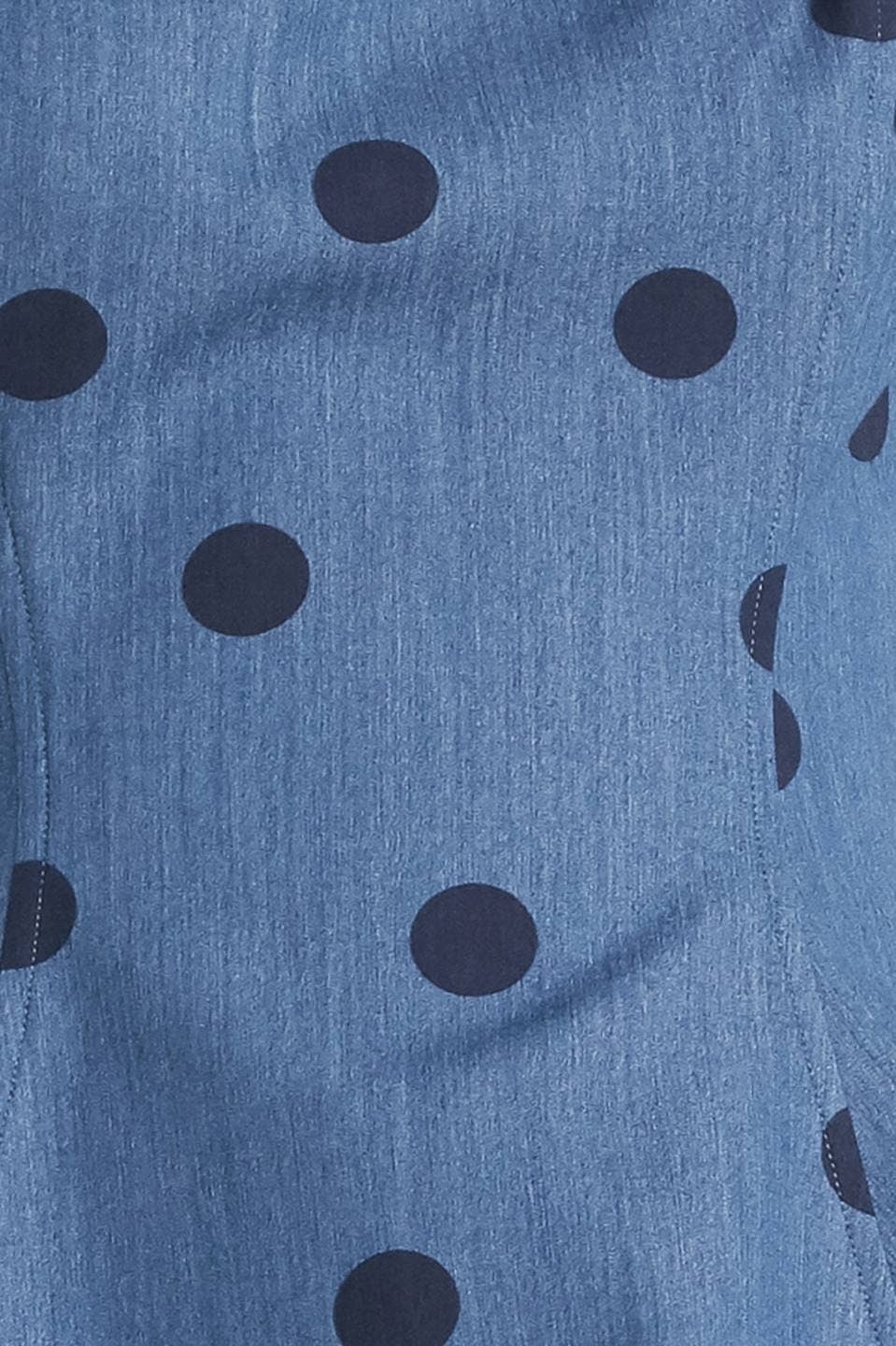 Polka Dot Denim Top