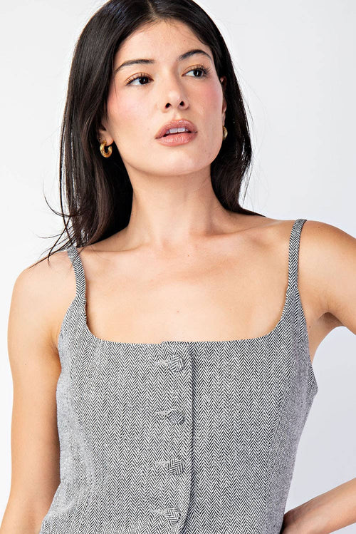 Tailored Top Gray