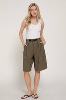Belted Bermuda Short Olive