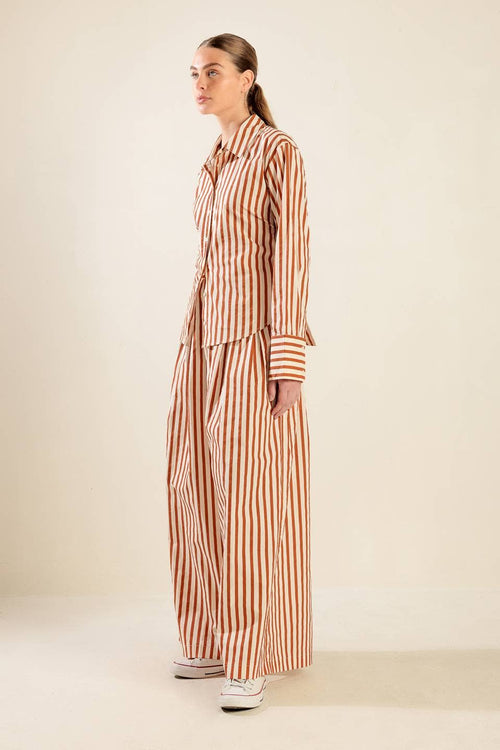 Aria Top Taupe Rust