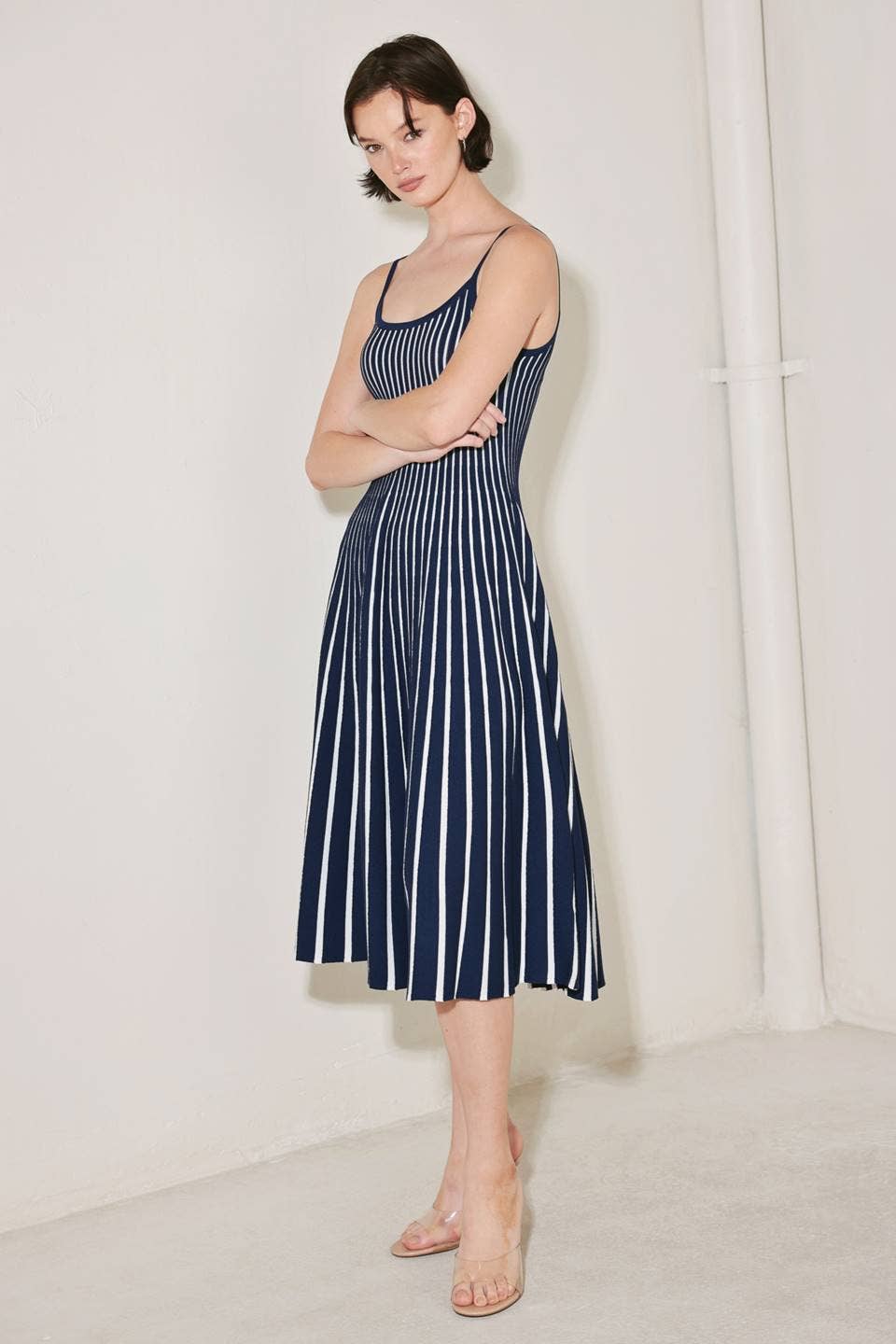 Elodie Knit Midi Dress Navy