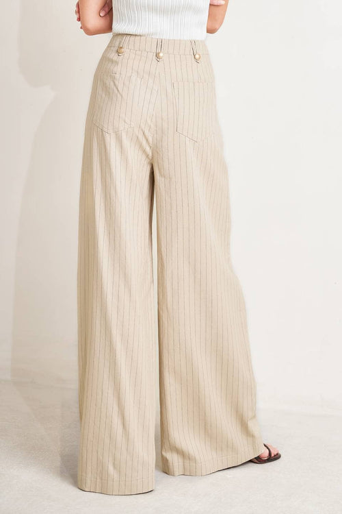Striped Pant Taupe