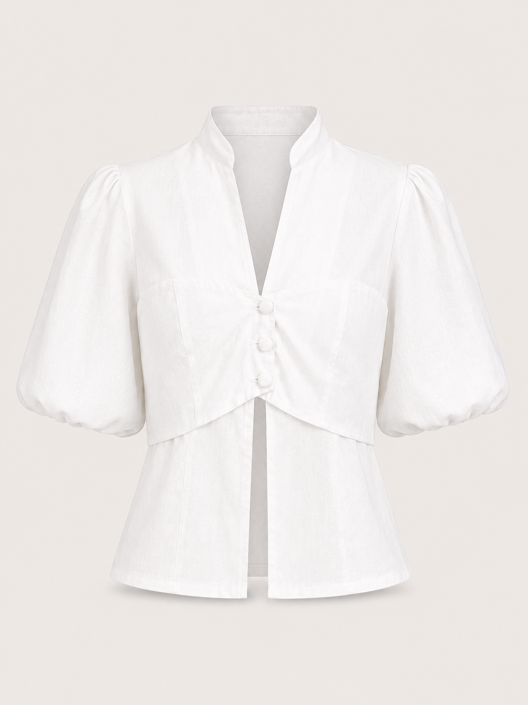 Aura Top Lino White