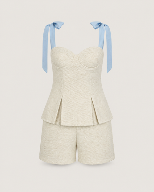 Boucle Tweed Set Cream