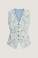 Celeste Lace Vest Light Blue