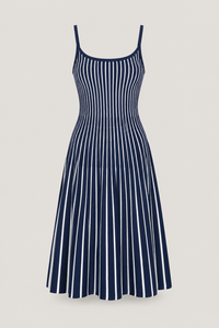 Elodie Knit Midi Dress Navy