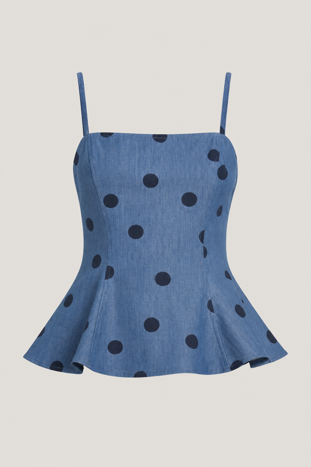 Indigo Polka Dot Top