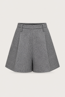 Blaire Pleated Shorts Gray