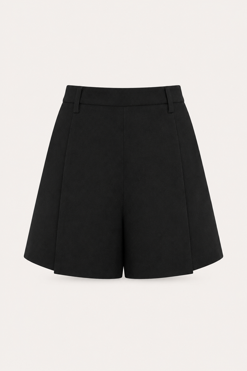Blaire Pleated Shorts Black