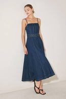 Denim Midi Dress Indigo