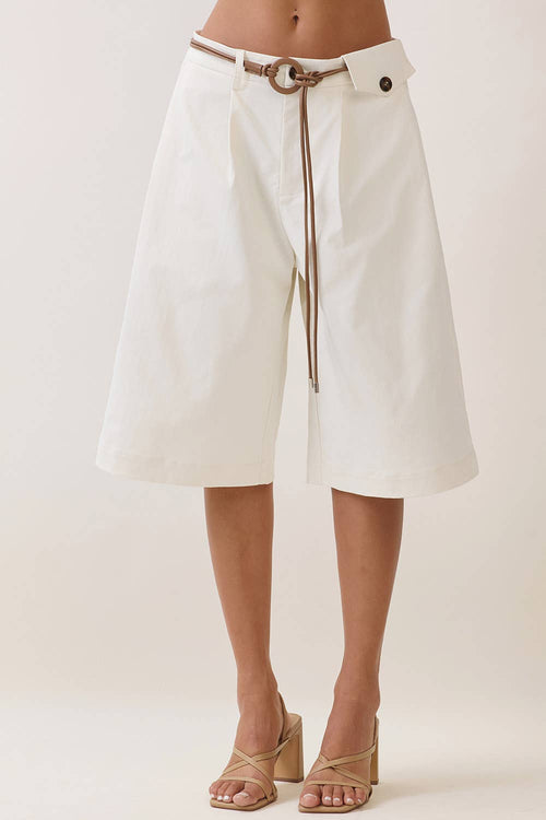 Ciara Bermuda Shorts Off White