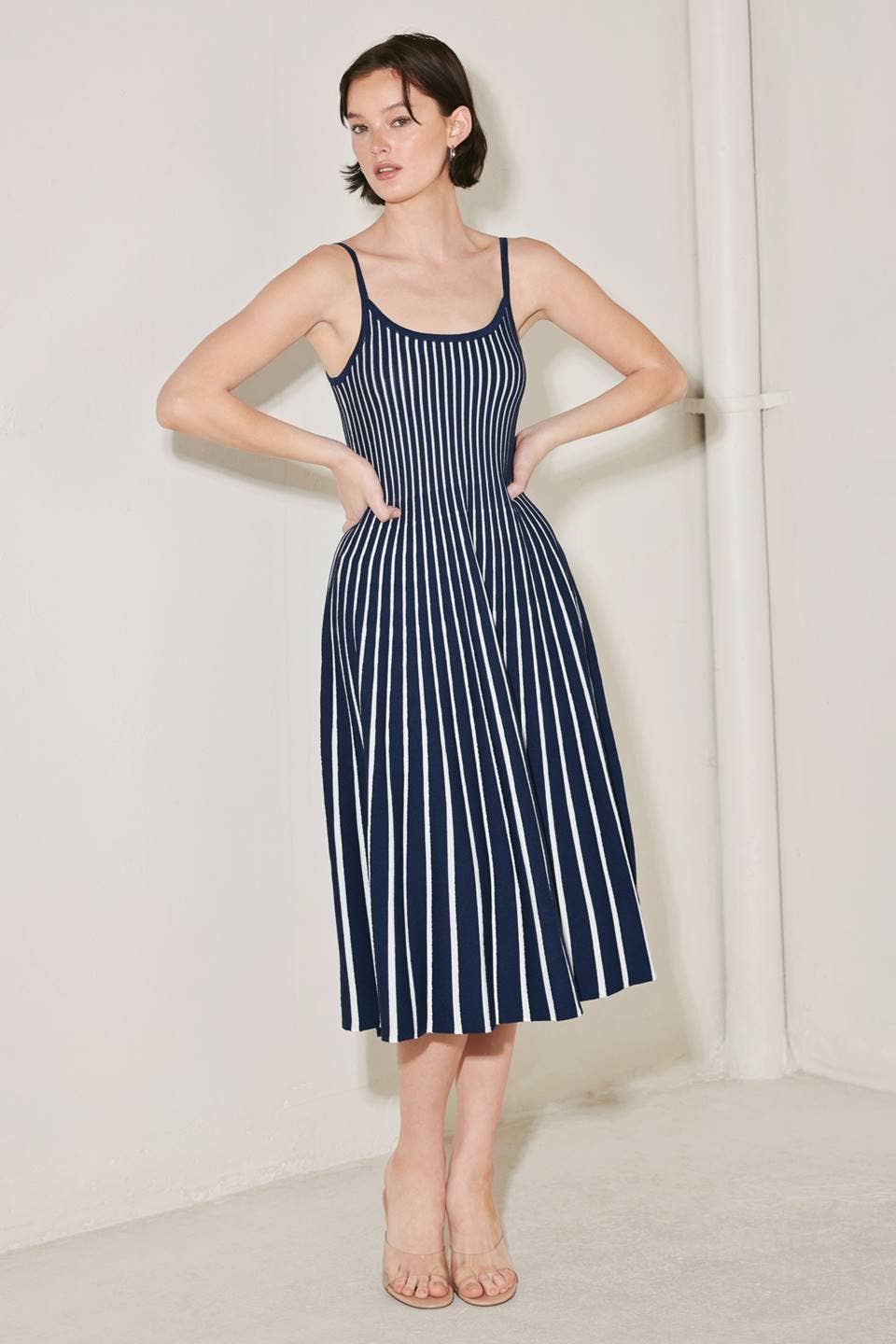 Elodie Knit Midi Dress Navy