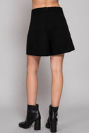 Pleated Shorts Black