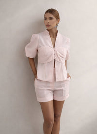 Aura Top Lino Rose